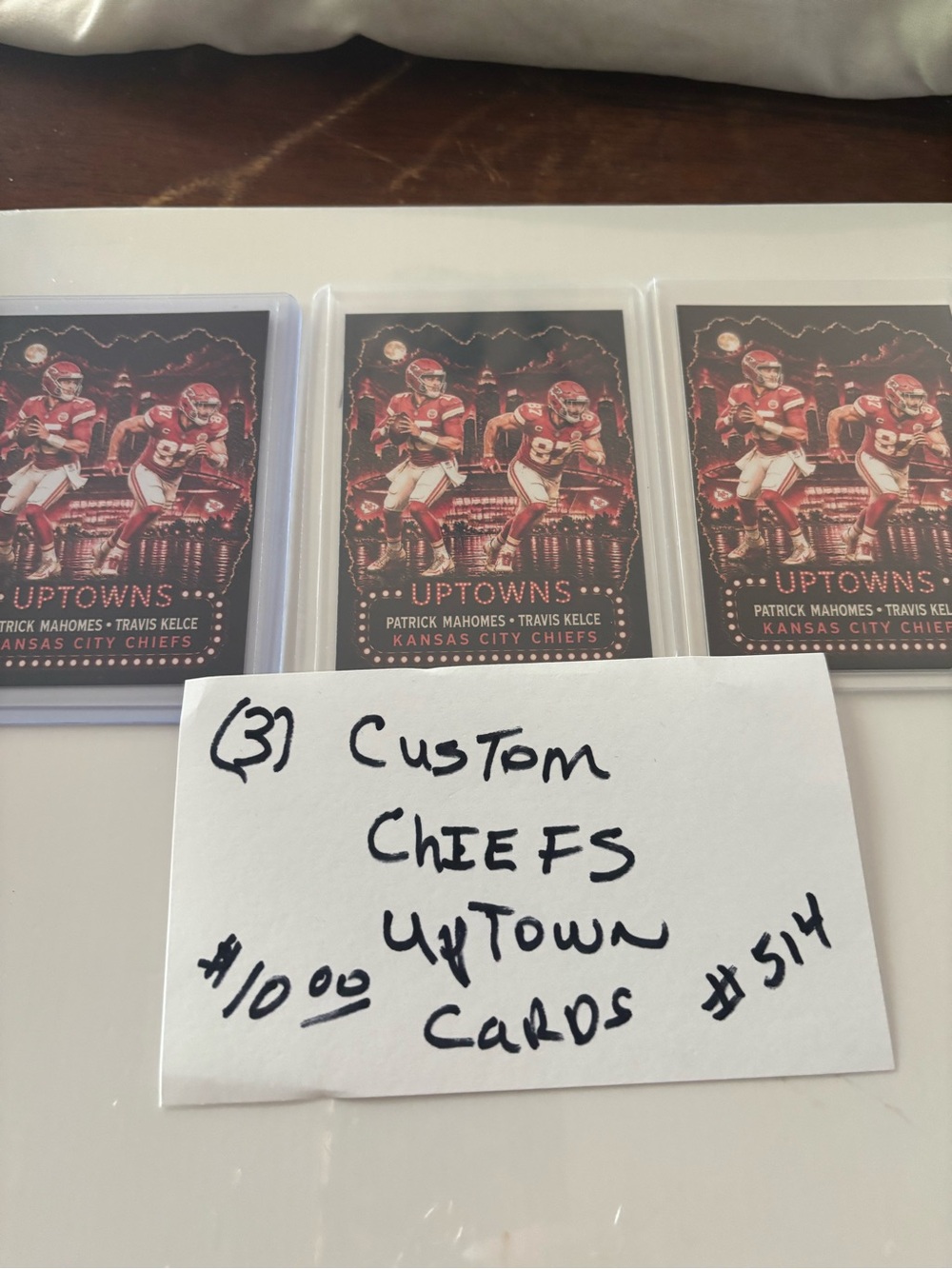 Custom Uptowns Chiefs Trading Cards - Red (Set of 3)